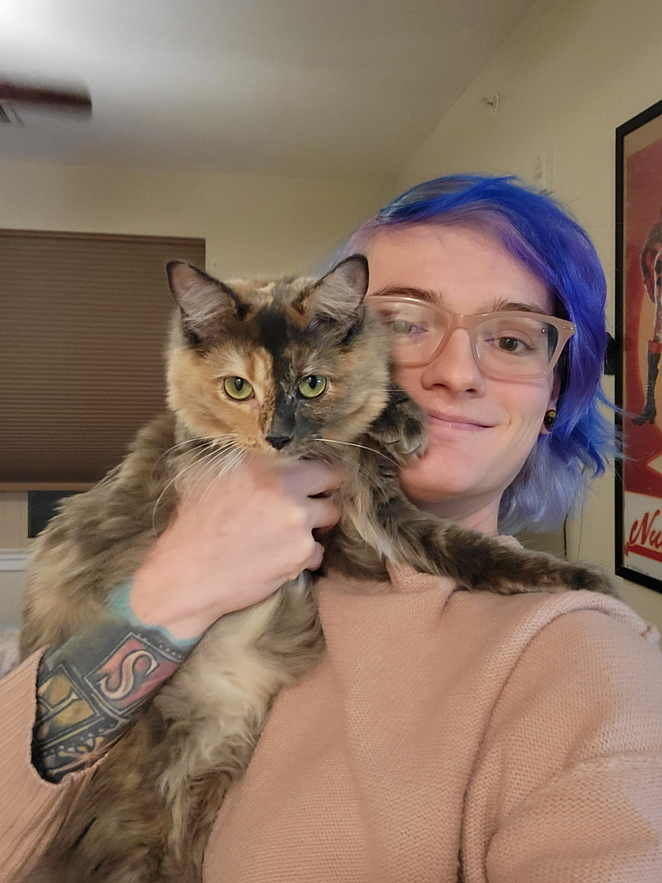 This is a picture of me, Randi, and my cat, Kit!